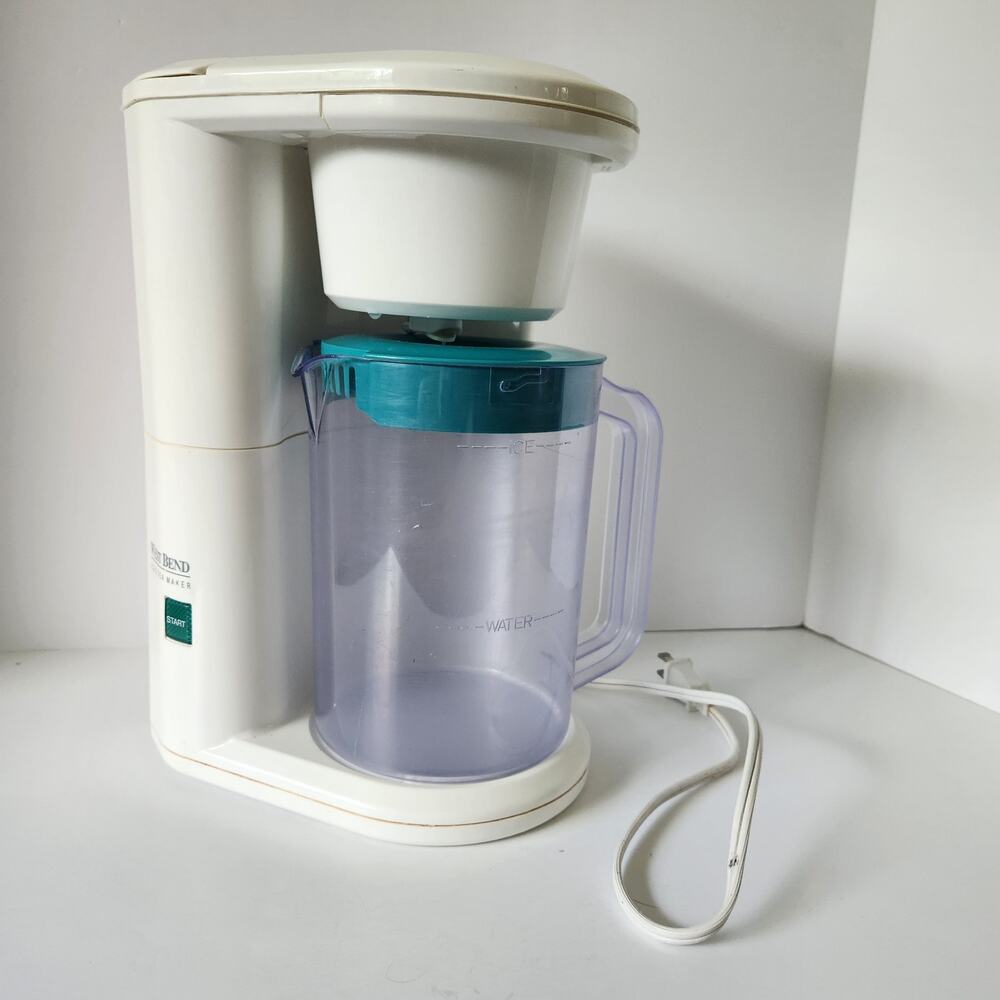 West Bend 2-Qt Electric Iced Tea/Coffee Maker White Model 6050 Tested/Works Teal